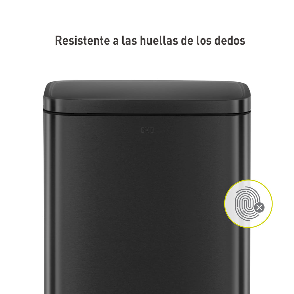 Tacho de basura con pedal Madison 20 L acero negro