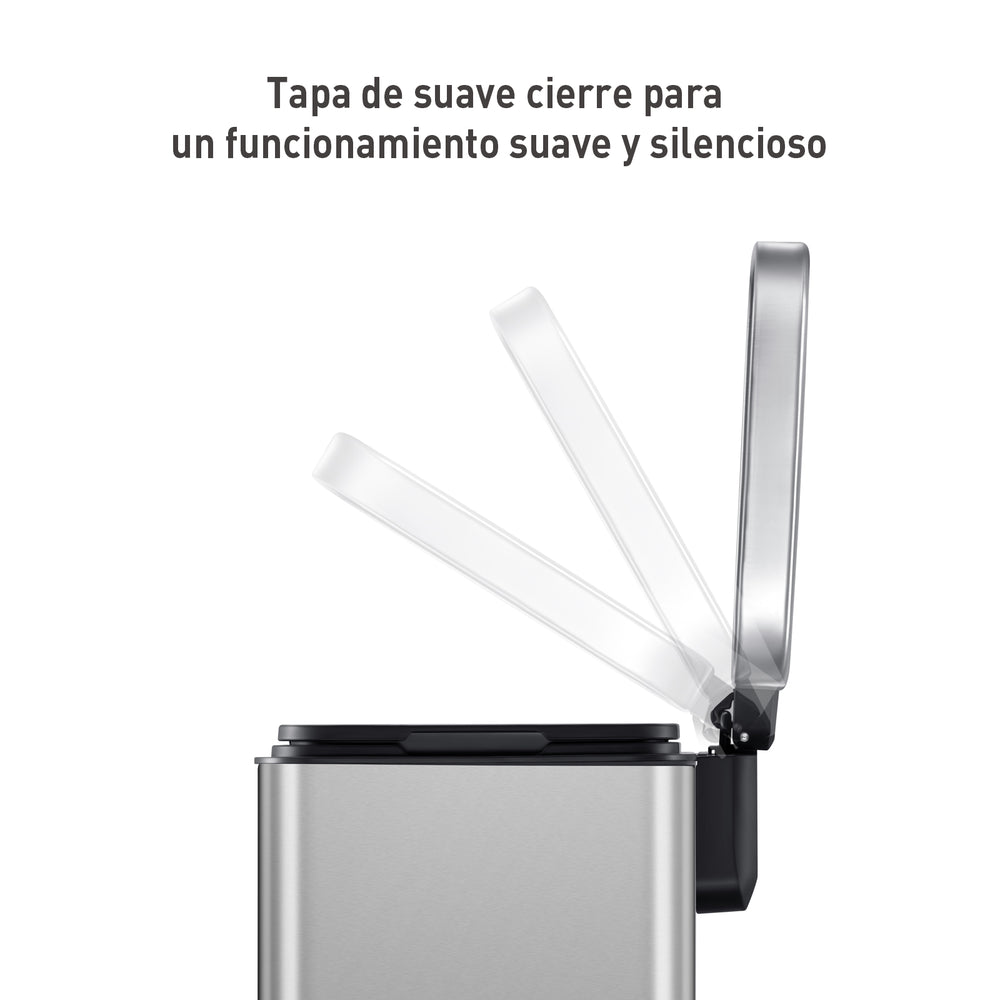 Tacho de basura con pedal Madison 20 L acero plateado mate
