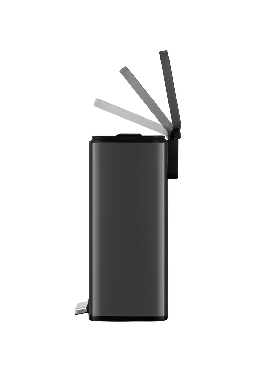 Tacho de basura con pedal Madison 50 L acero negro