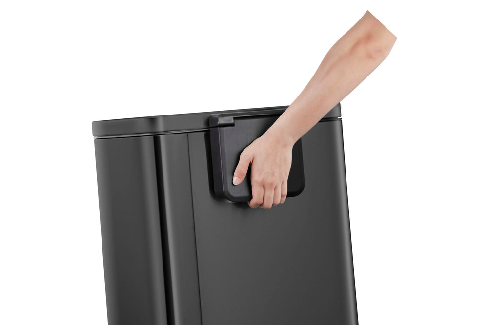 Tacho de basura con pedal Madison 50 L acero negro