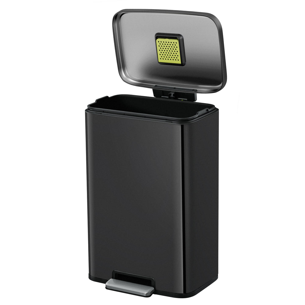 Tacho de basura con pedal Madison 50 L acero negro