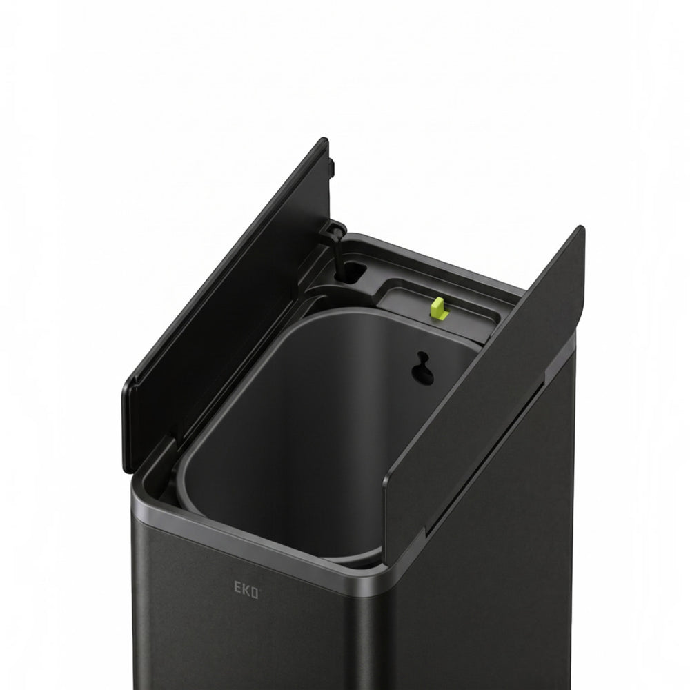 Tacho de basura con pedal X-Wing 10 L acero negro