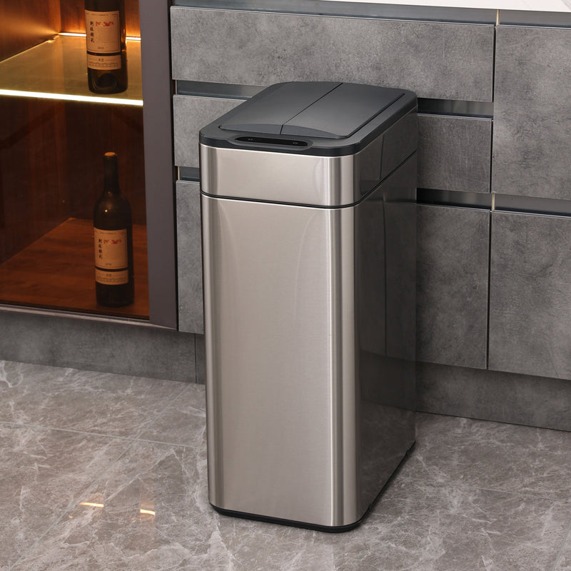 Tacho de basura con sensor 50L acero inoxidable alas