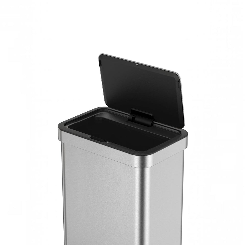 Tacho de basura con sensor Econova 80 L acero plateado mate