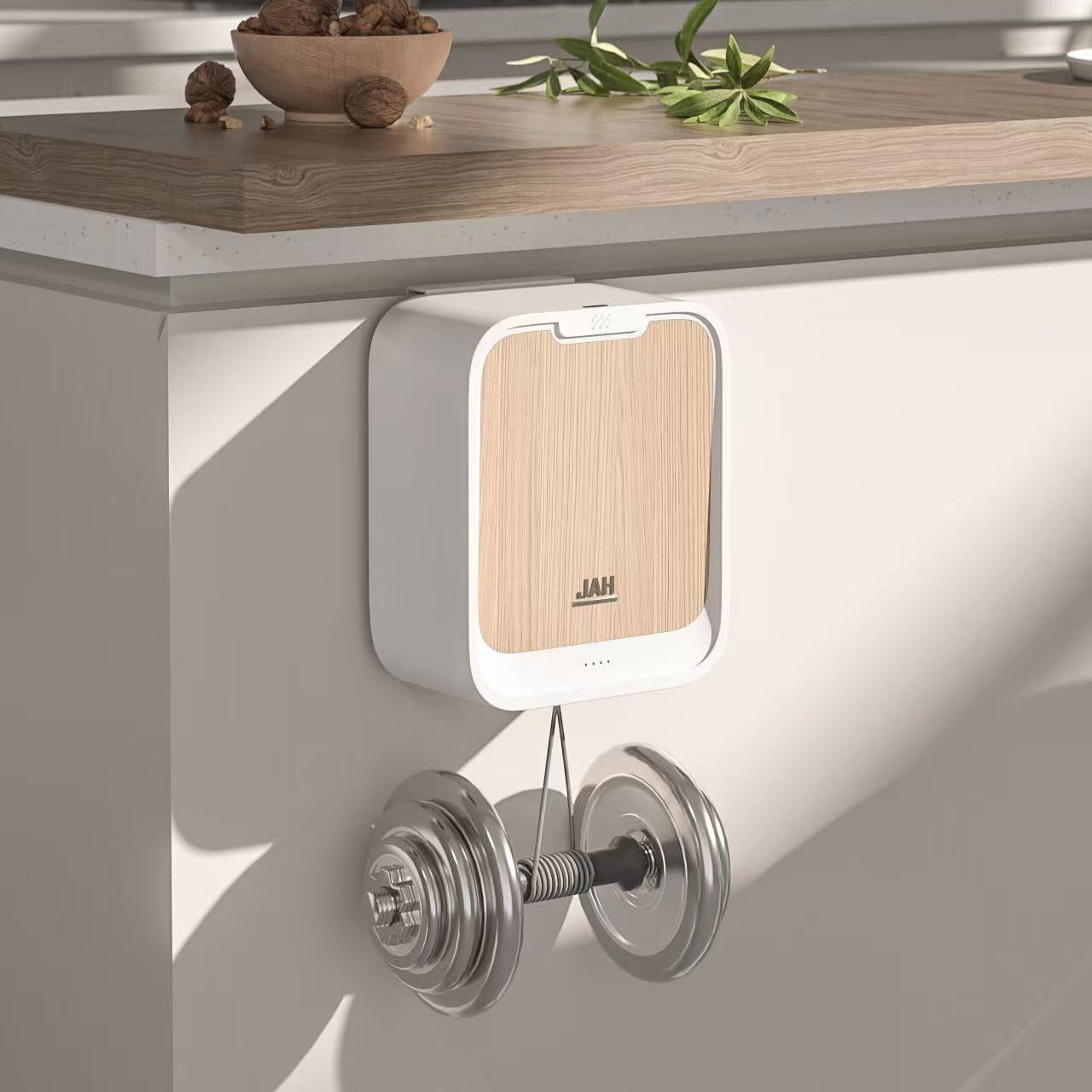 Tacho de basura con sensor gabinete 7L amaderado – ABS - USB