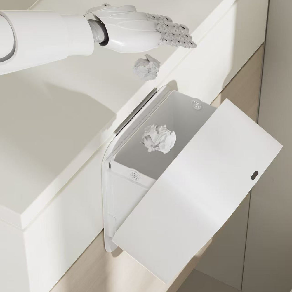 Tacho de basura con sensor gabinete 7L amaderado – ABS - USB