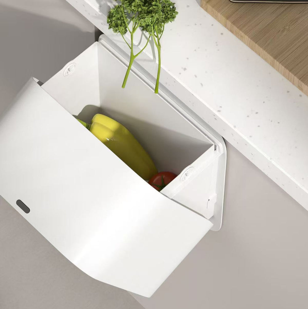 Tacho de basura con sensor gabinete 7L amaderado – ABS - USB