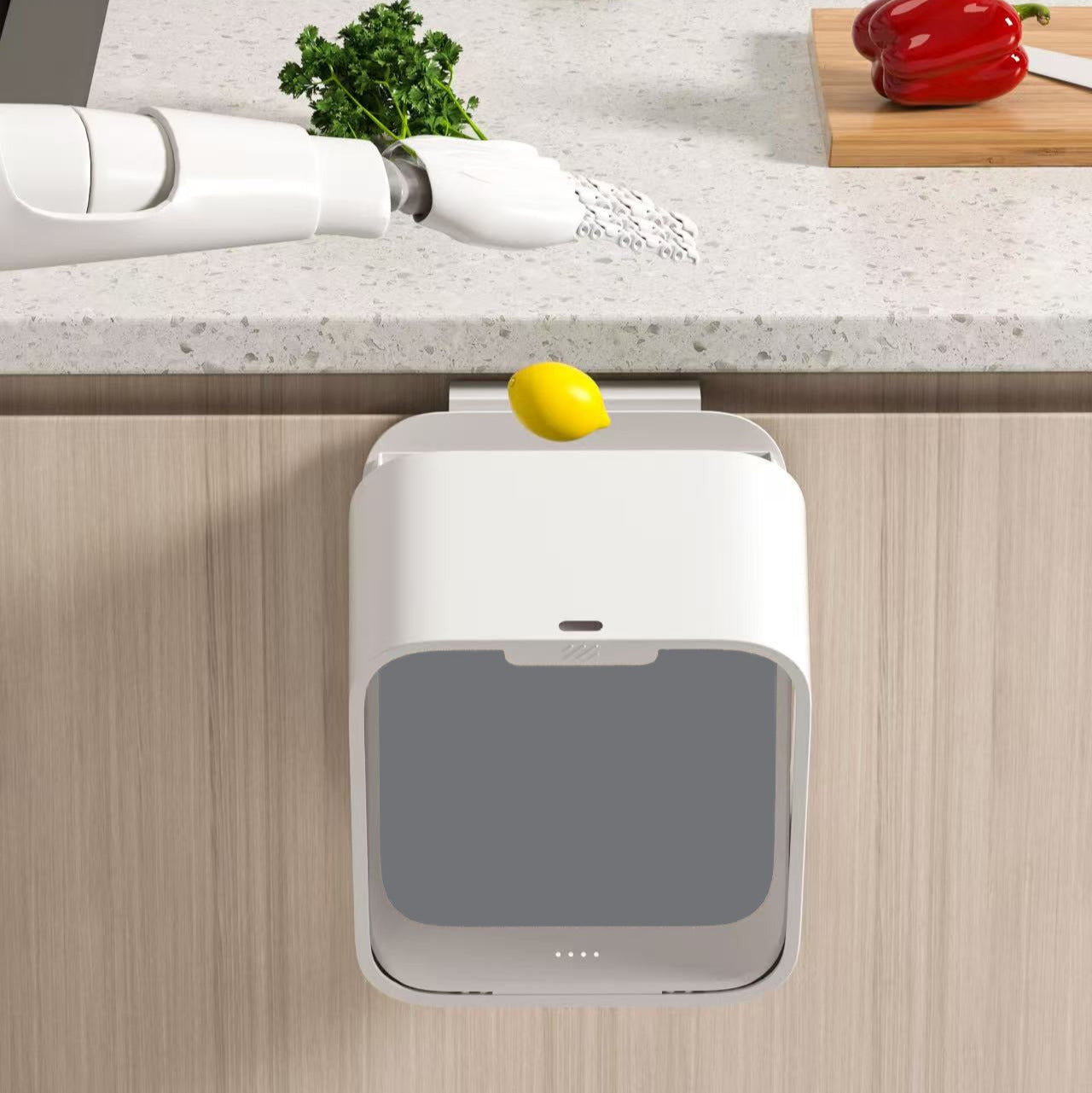 Tacho de basura con sensor gabinete 7L gris – ABS - USB