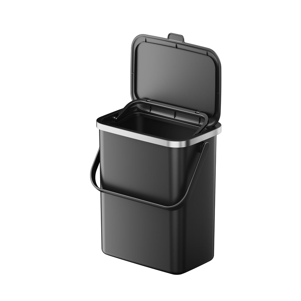 Tacho de basura para gabinete Puro Plus 10 L negro