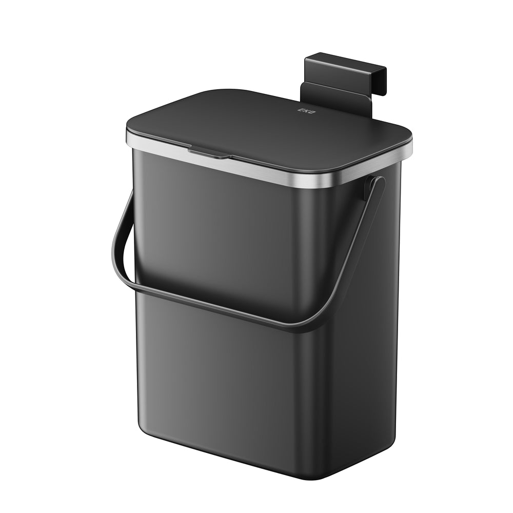 Tacho de basura para gabinete Puro Plus 10 L negro