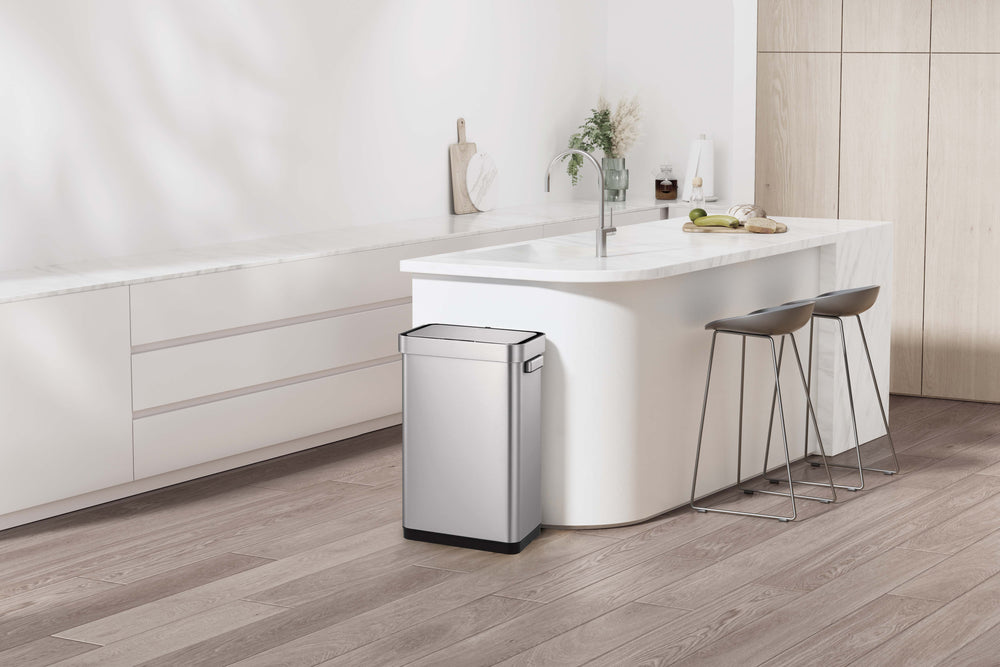 Tacho de basura sensor Deluxe Mirage-T 50 L acero plateado