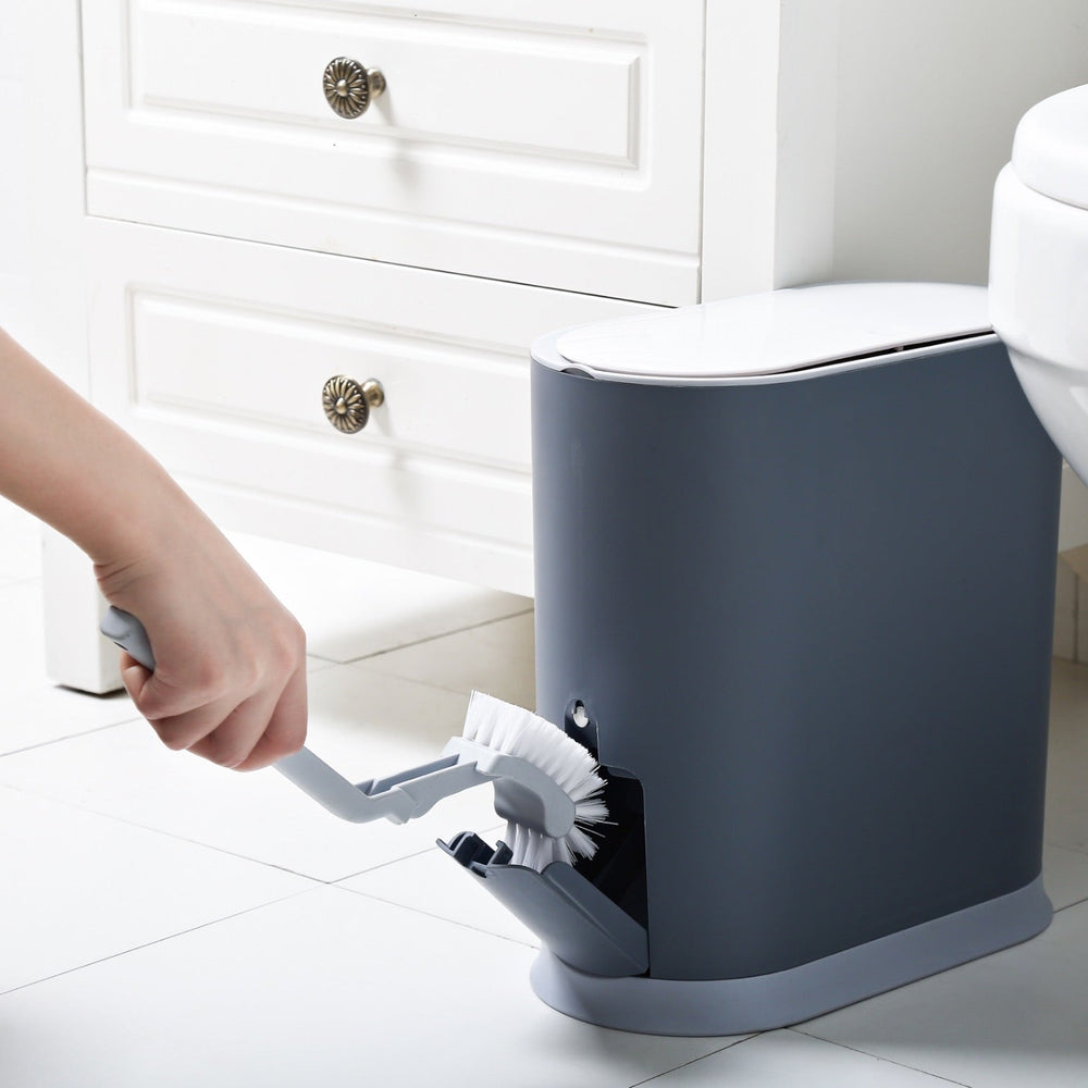 Tacho de basura sensor c/escobilla 8 L gris USB