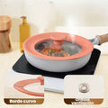 Tapa Universal de Vidrio y Silicona terracota