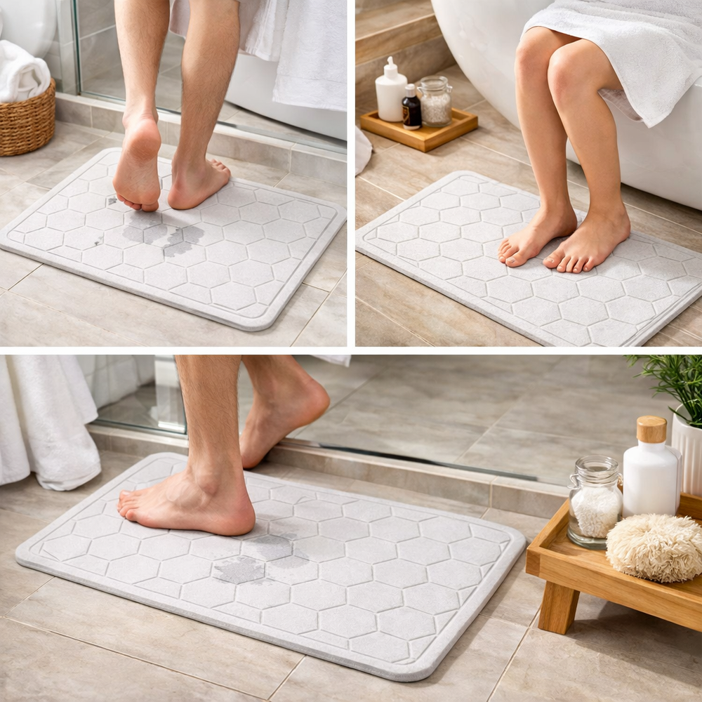 Tapete de baño de Diatomita BathMat - Ecológica y Antibacteriana