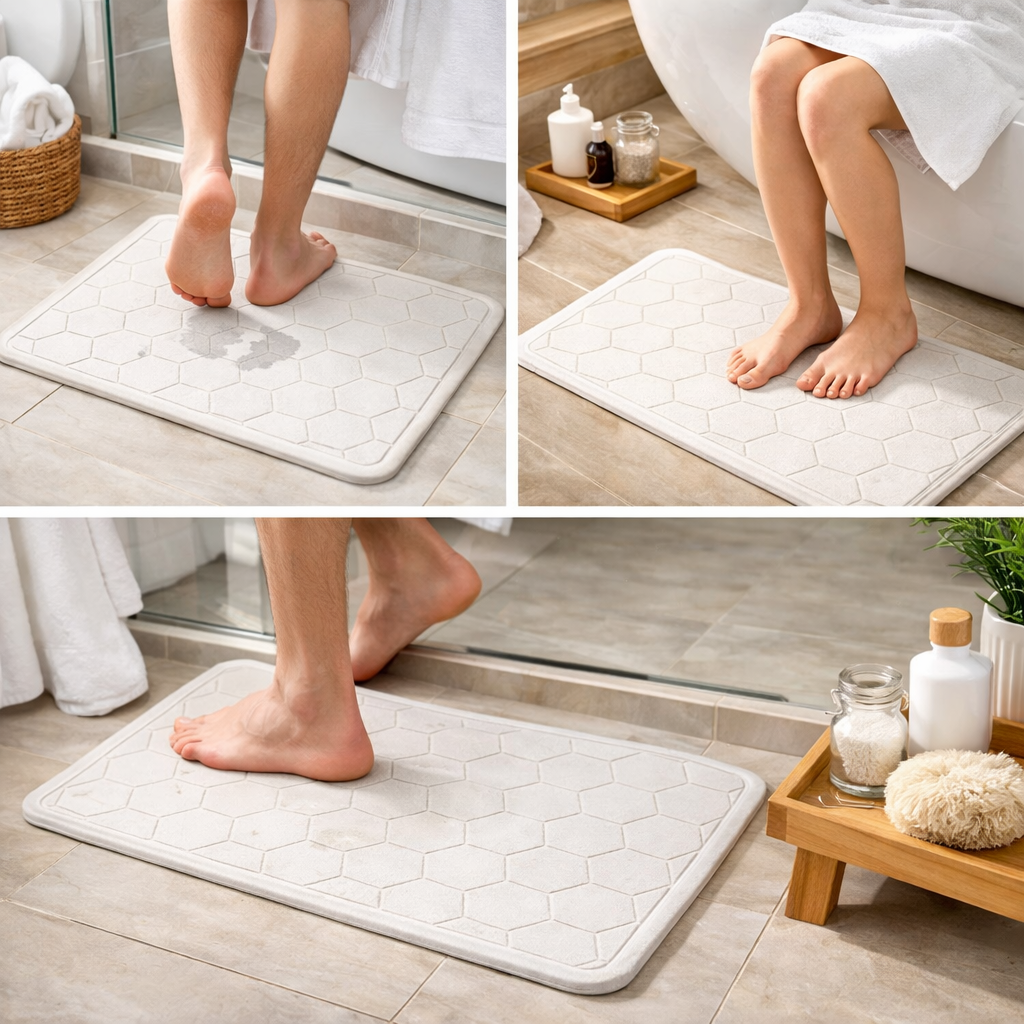 Tapete de baño de Diatomita BathMat - Ecológica y Antibacteriana