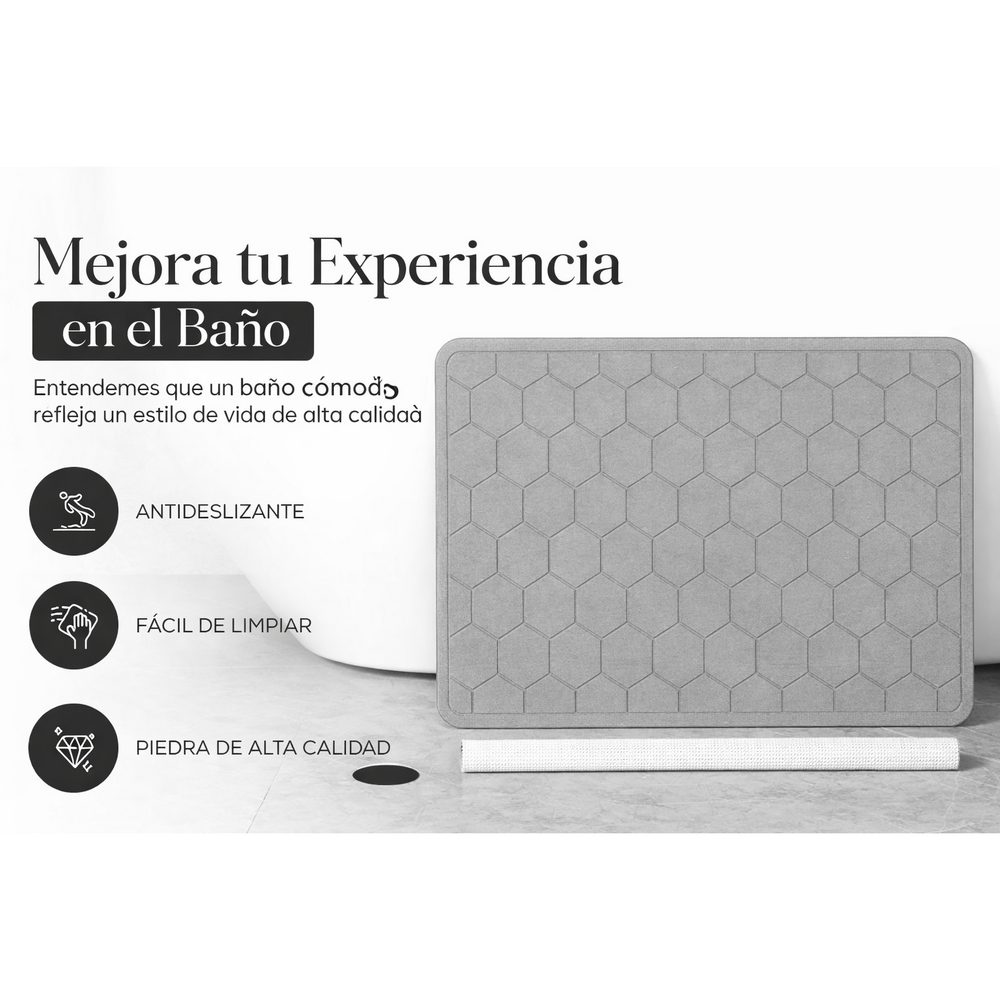 Tapete de baño de Diatomita BathMat - Ecológica y Antibacteriana