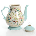 Tetera de Gres Floral 2.4 L Kari – Diseño Vintage en Colores Vibrantes