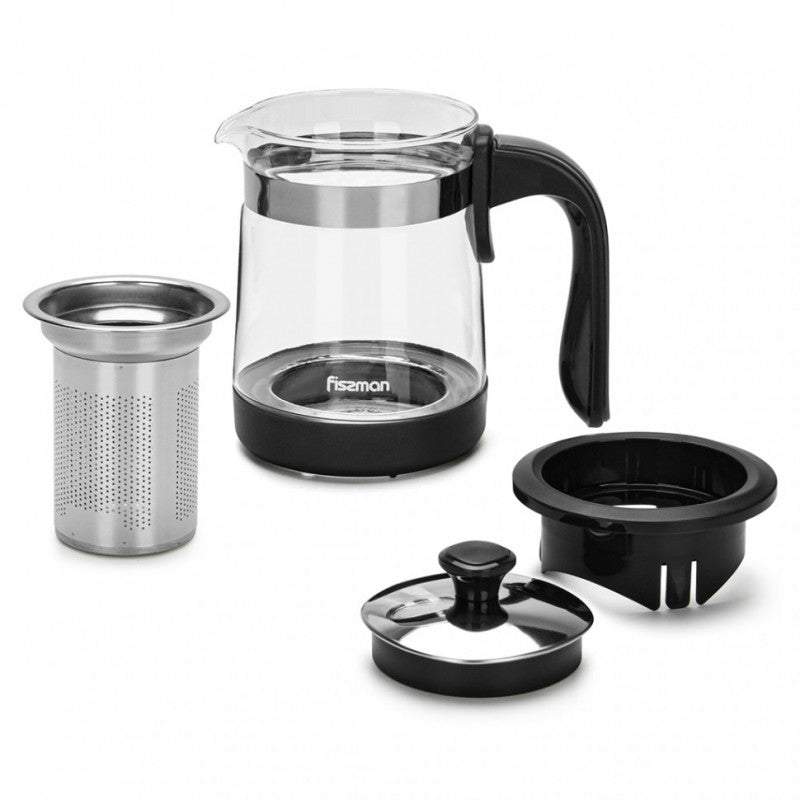 Tetera de vidrio borosilicato 950 ml con filtro inox