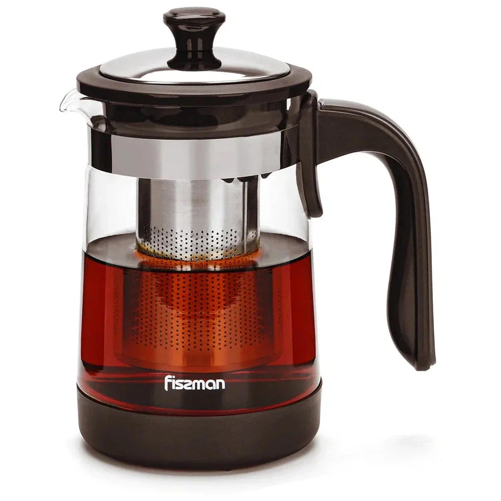 Tetera de vidrio borosilicato 950 ml con filtro inox