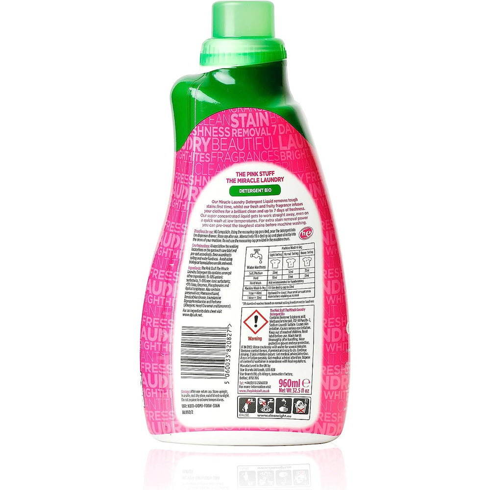 The Pink Stuff Detergente para ropa Líquido Bio 960ml