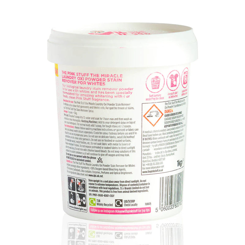 The Pink Stuff® Quitamanchas en polvo Oxi para ropa blanca 1kg