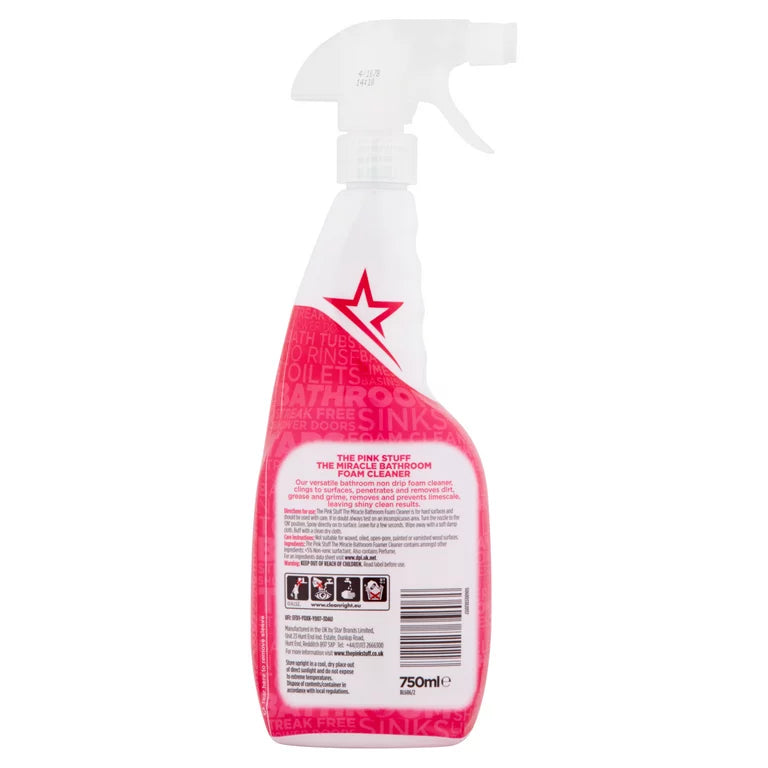 El Limpiador de Baños en Espuma Milagroso 750 ml The Pink Stuff - 🌱 🇬🇧