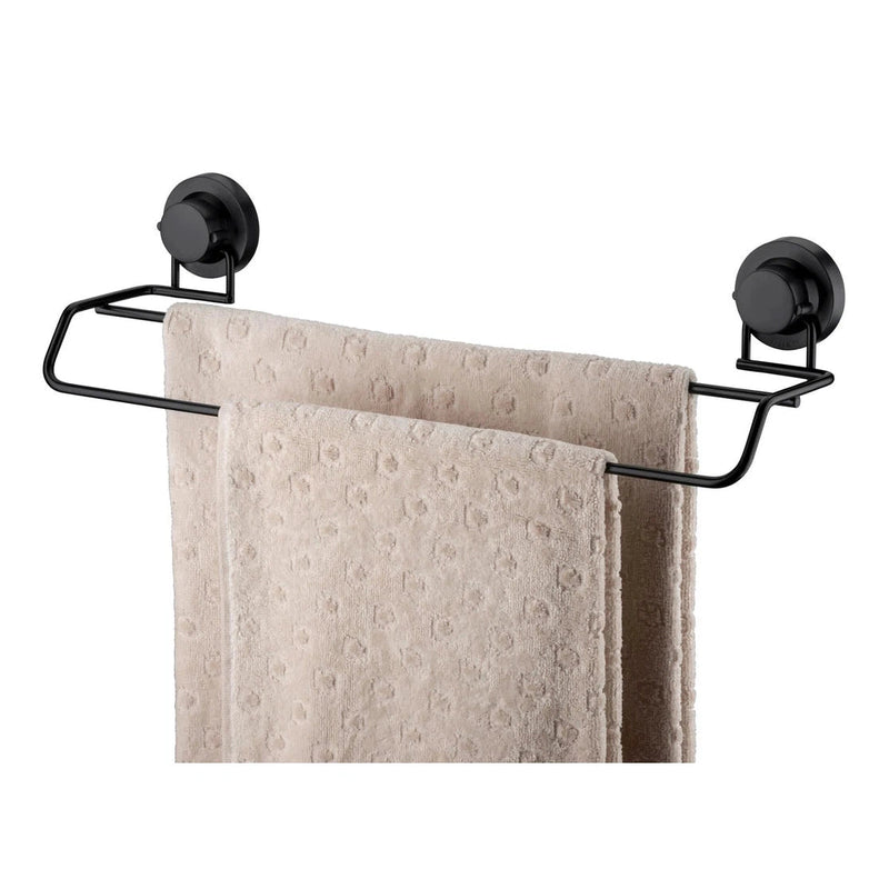 Toallero 45cm con ventosa Praticita Utile- negro mate