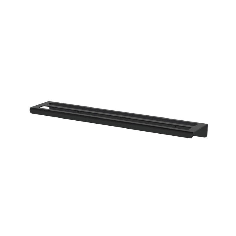 Toallero doble 50 cm Ispirazione aluminio- negro mate