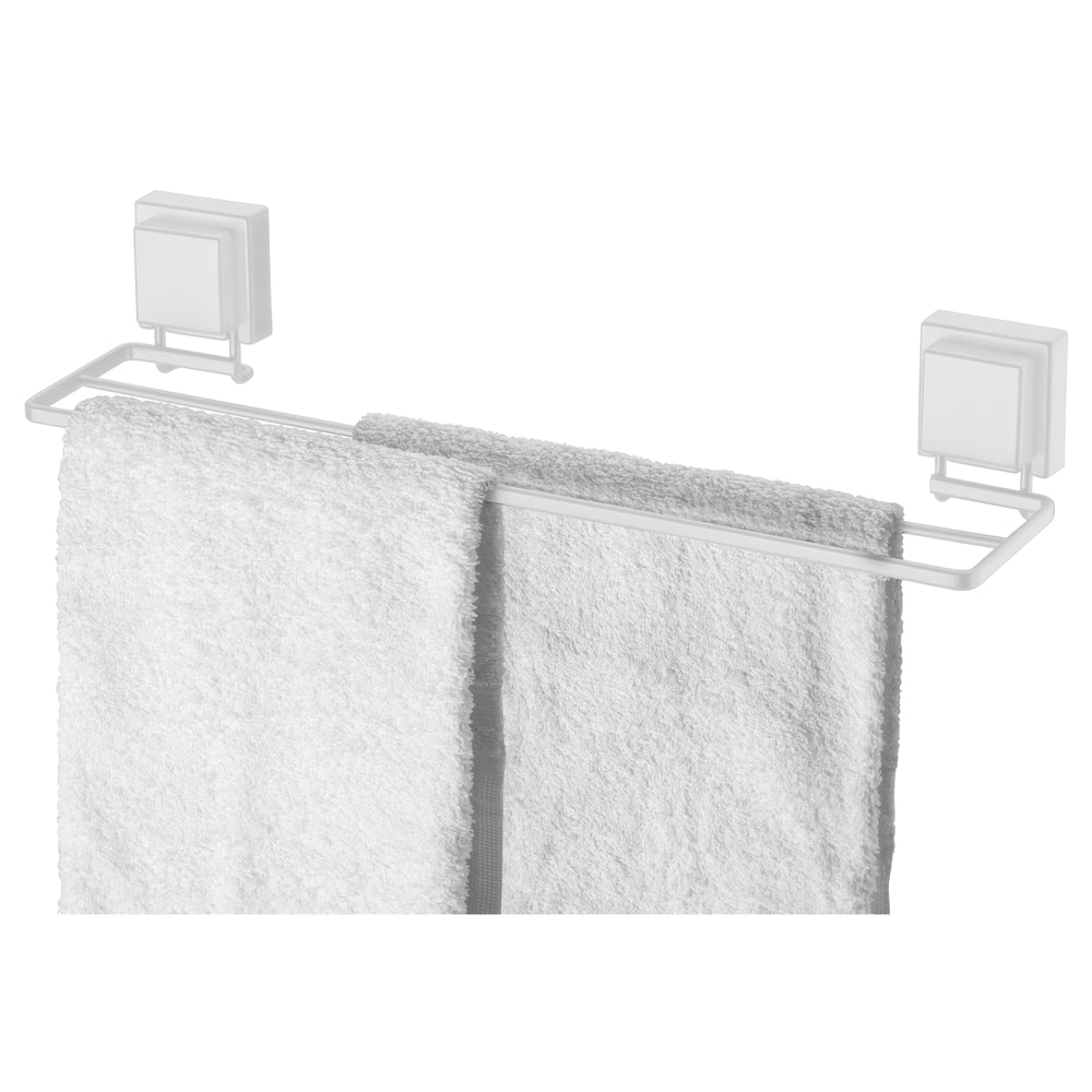 Toallero doble Praticità Mix 45 cm con ventosas · blanco