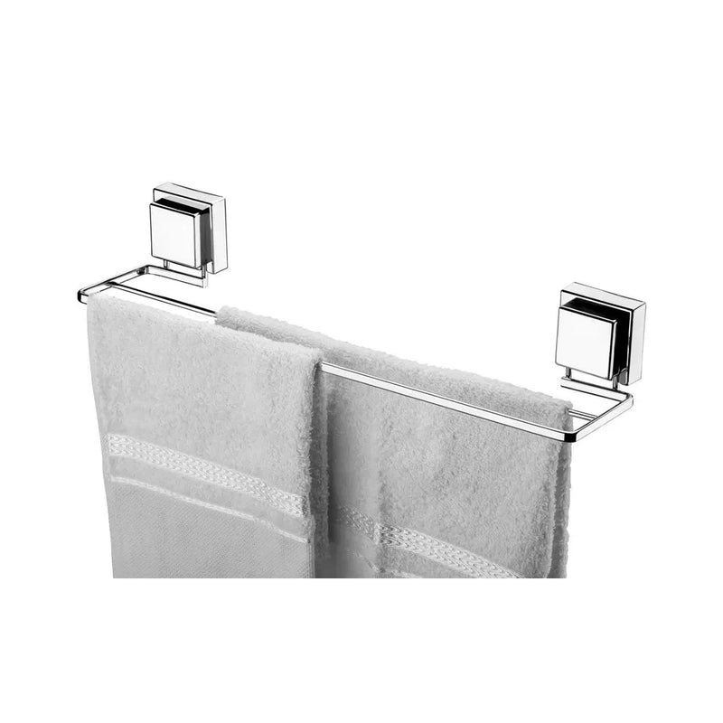 Toallero doble Praticità Mix 45 cm con ventosas · plateado