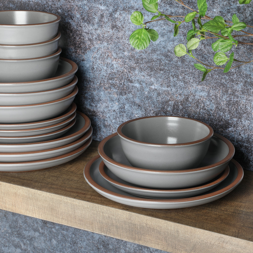 Vajilla de Terracota Gris 16 Piezas Soho Lounge Lagos