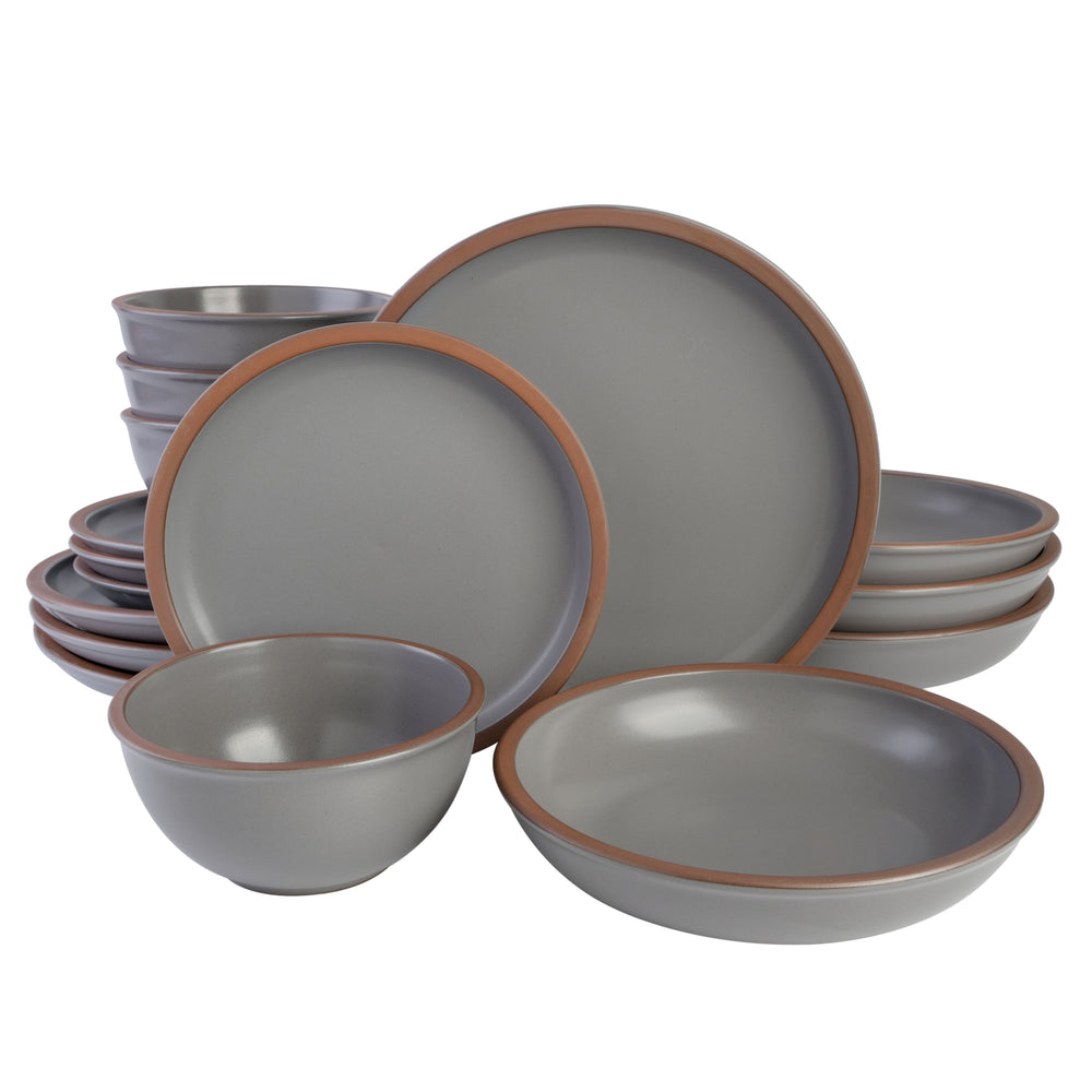 Vajilla de Terracota Gris 16 Piezas Soho Lounge Lagos