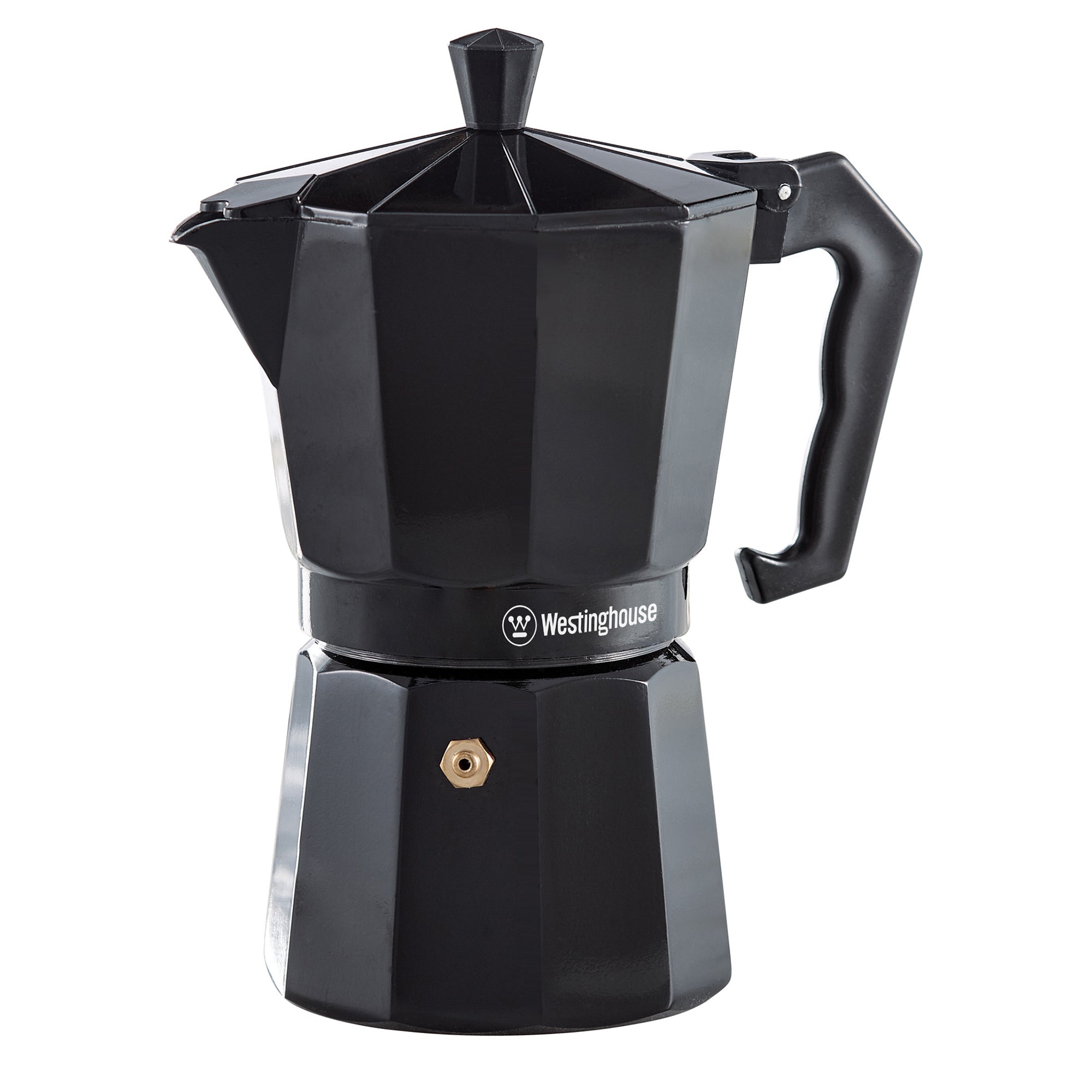 Cafetera Moka italiana 6 tazas negra - Espresso Clásico en Casa