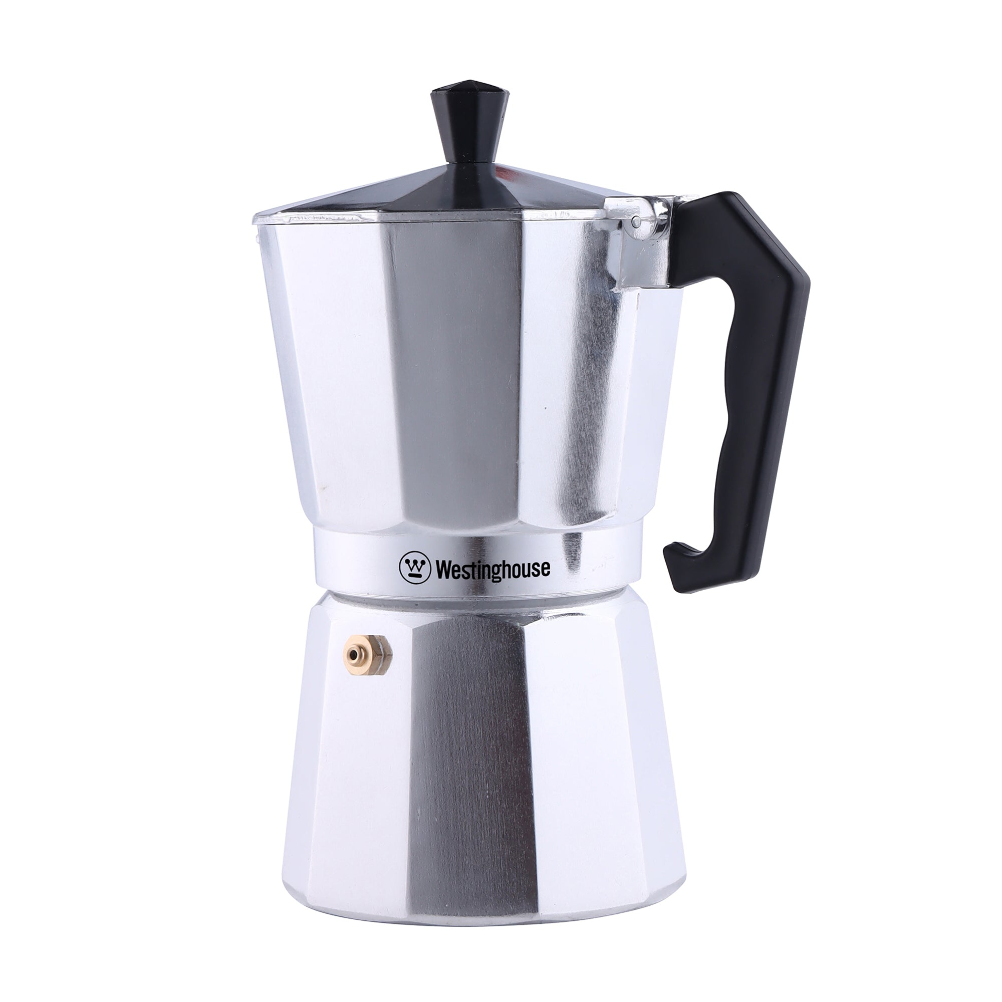 Cafetera Moka italiana 6 tazas plateada - Espresso Clásico en Casa