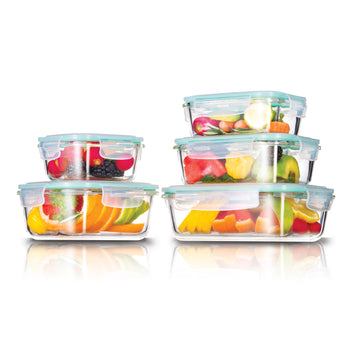 Set x 5 tapers transparente vidrio borosilicato - Rectangulares y Cuadrados | De 320 ml a 1050 ml