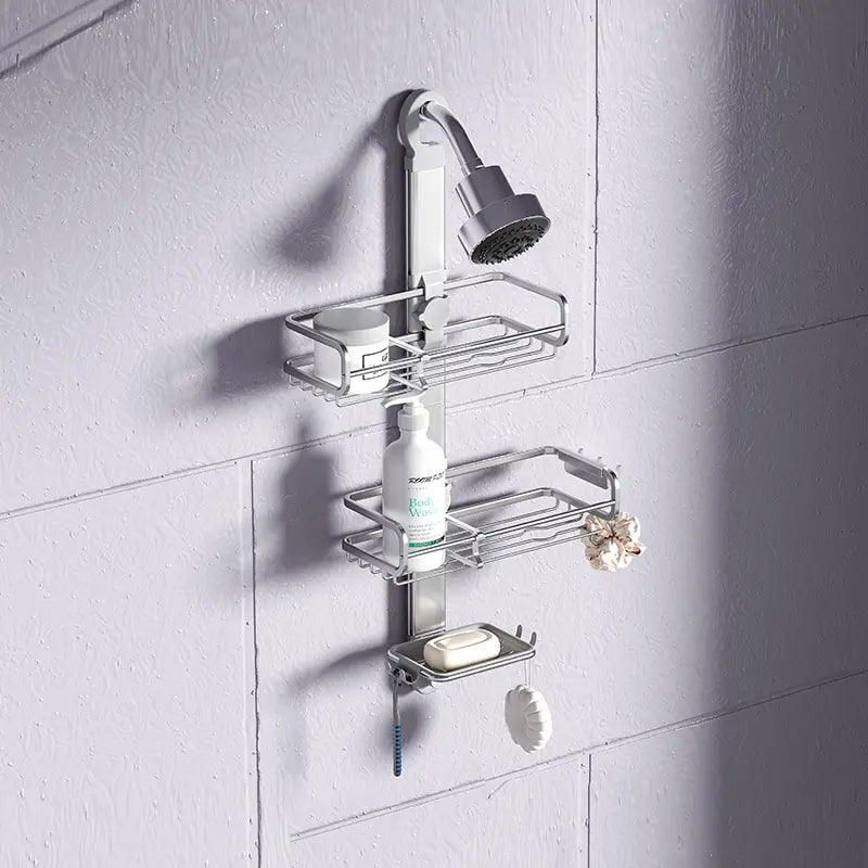 Organizador ducha ajustable aluminio 3 niveles