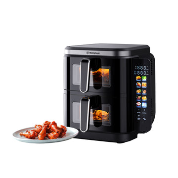 Freidora de Aire Vertical Westinghouse 11L | Doble Nivel, Ahorra Espacio y Cocina Más Rápido