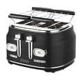 Westinghouse Tostadora retro 4 ranuras negro