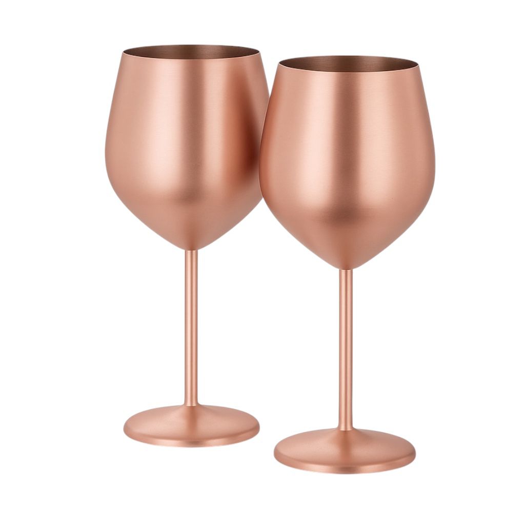 Set x 2 copas acero inoxidable rose gold 500ml - Irrompibles