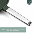 Grill 28cm antiadherente Performance QuanTanium con tapa verde