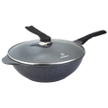 Wok Antiadherente Cerámica Gris 32CM 5ta Generación - Cocción sin aceite y limpieza rápida