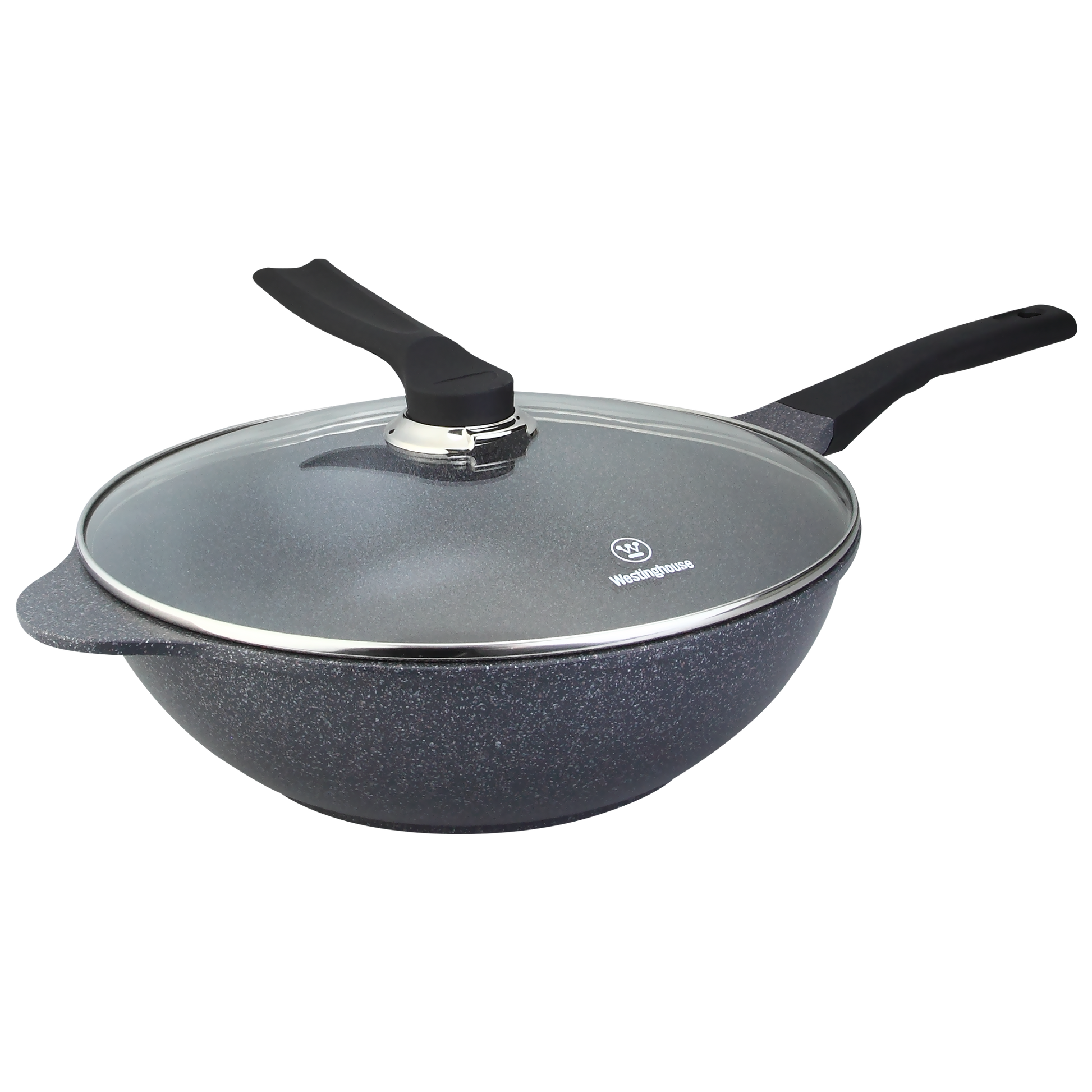 Wok Antiadherente Cerámica Gris 32CM 5ta Generación - Cocción sin aceite y limpieza rápida