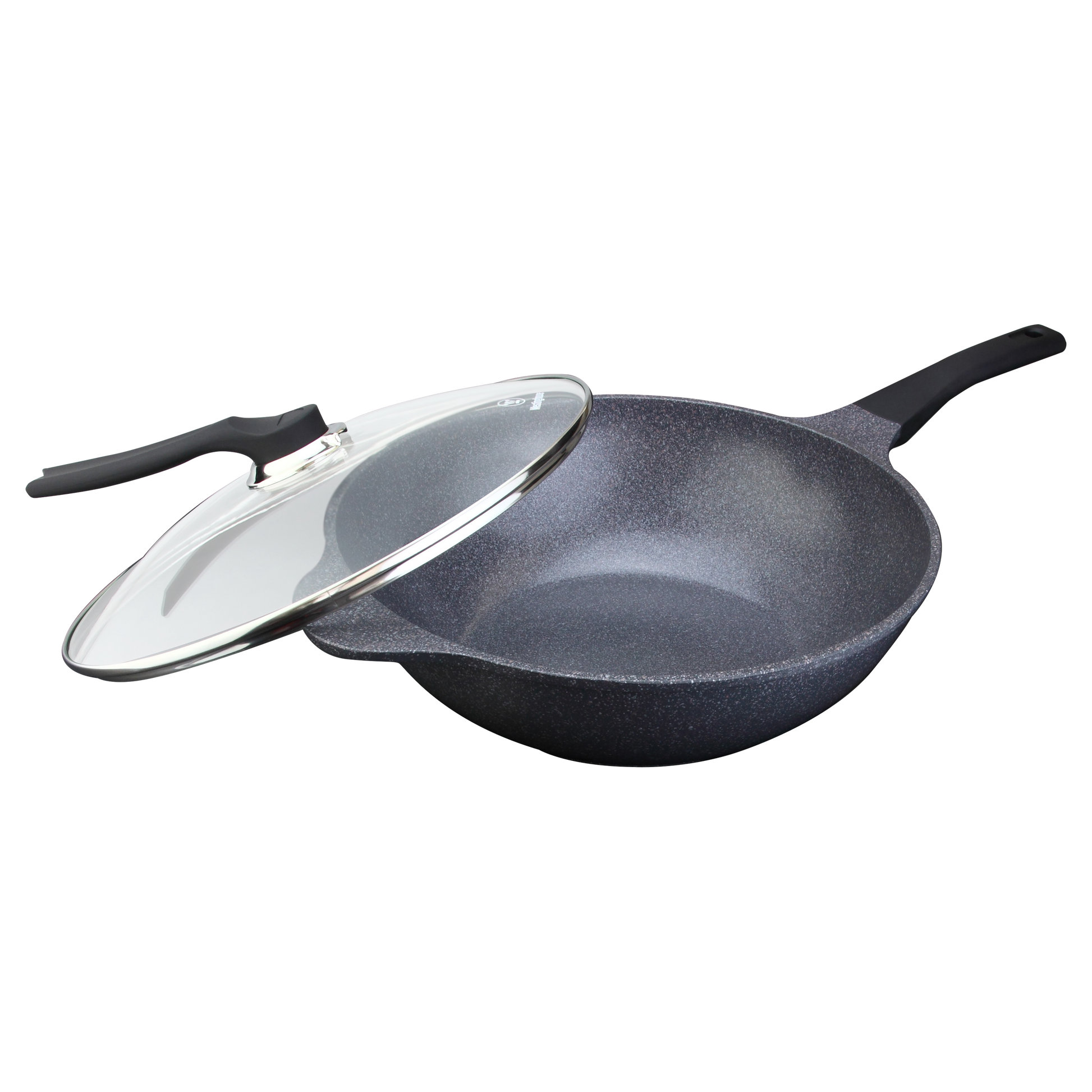 Wok Antiadherente Cerámica Gris 32CM 5ta Generación - Cocción sin aceite y limpieza rápida