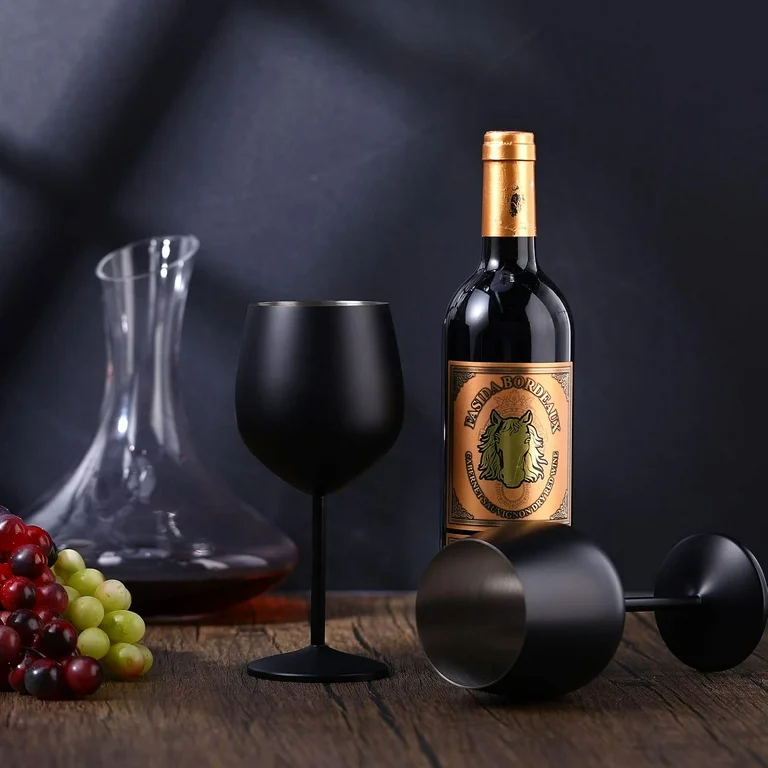 Set x 2 copas acero inoxidable negro mate 500ml - Irrompibles