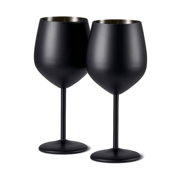 Set x 2 copas acero inoxidable negro mate 500ml - Irrompibles