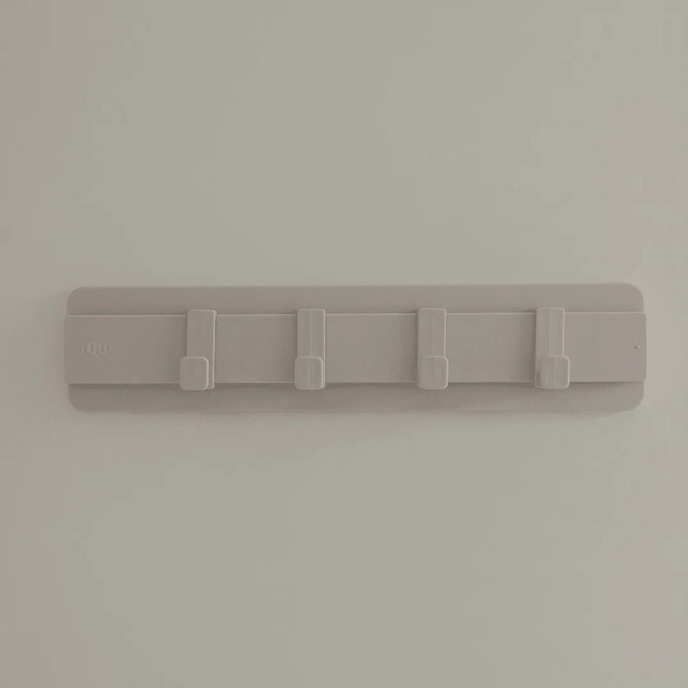 Organizador de pared multiuso Flow con 4 ganchos beige OU