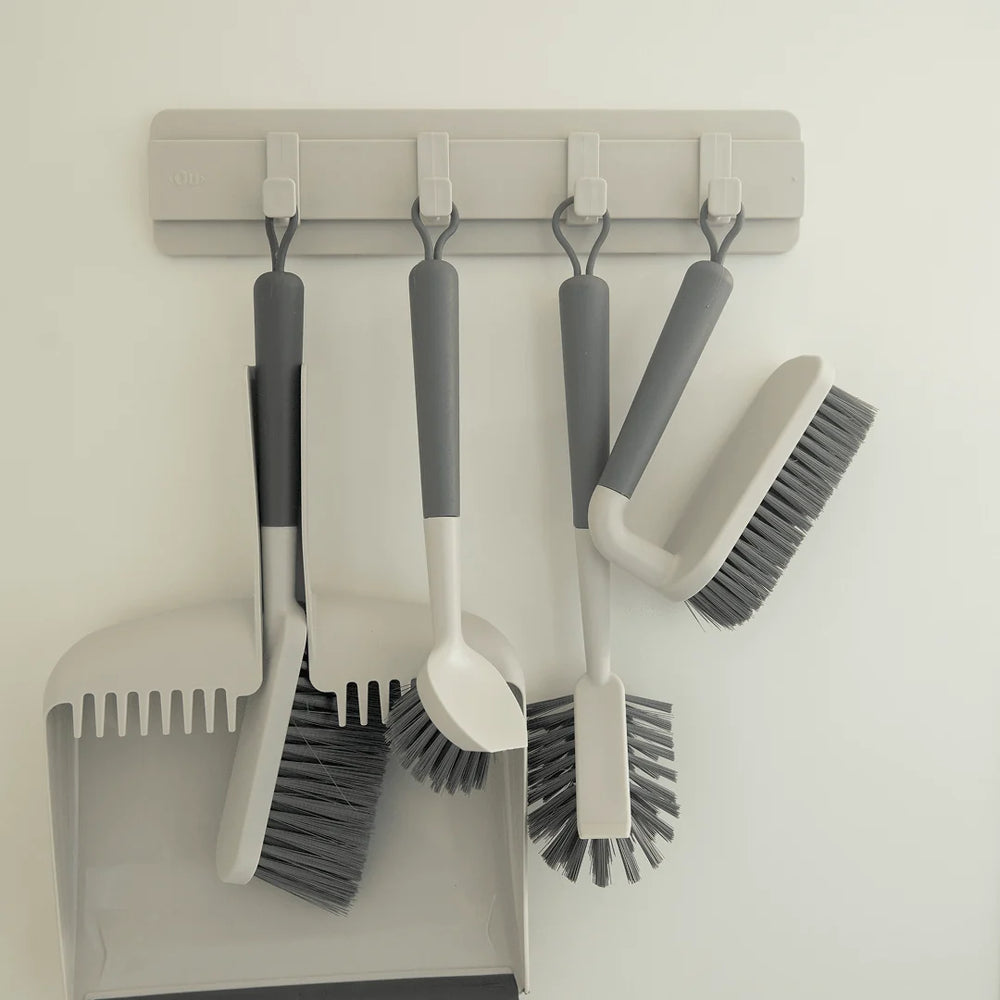 Organizador de pared multiuso Flow con 4 ganchos beige OU