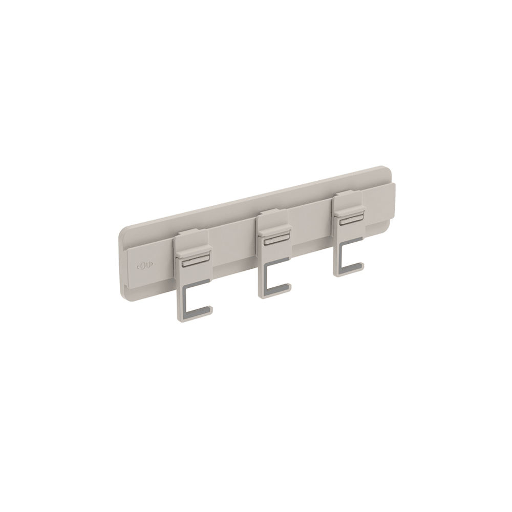 Organizador de pared para escobas y trapeadores Flow con 3 ganchos beige OU