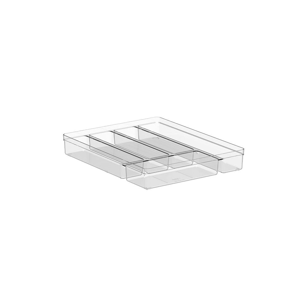 Organizador de cubiertos Clear 5 secciones transparente OU