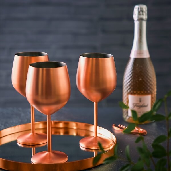 Set x 2 copas acero inoxidable rose gold 500 ml · Irrompibles